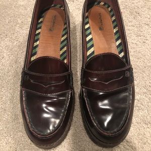 SPERRY penny loafers, size 9